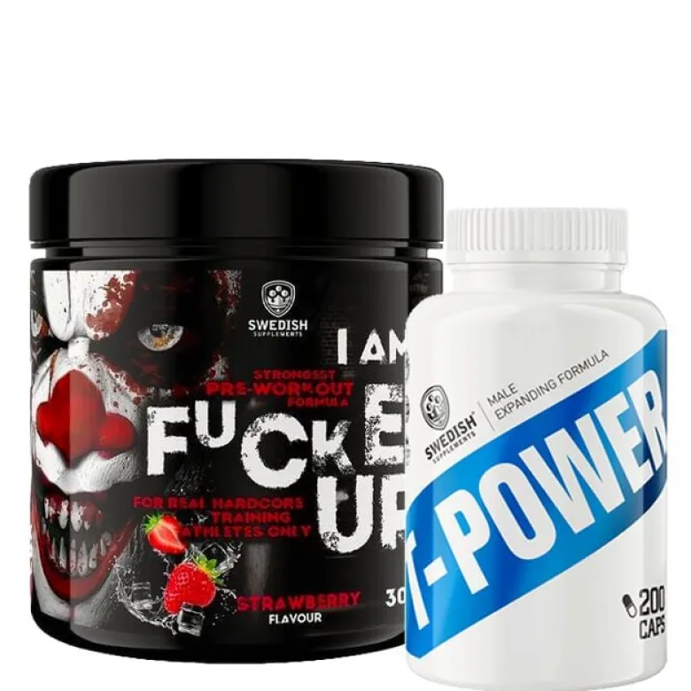 T-Power Testo DAA 200 kapsler + F-cked Up Joker Edit PWO 300 g