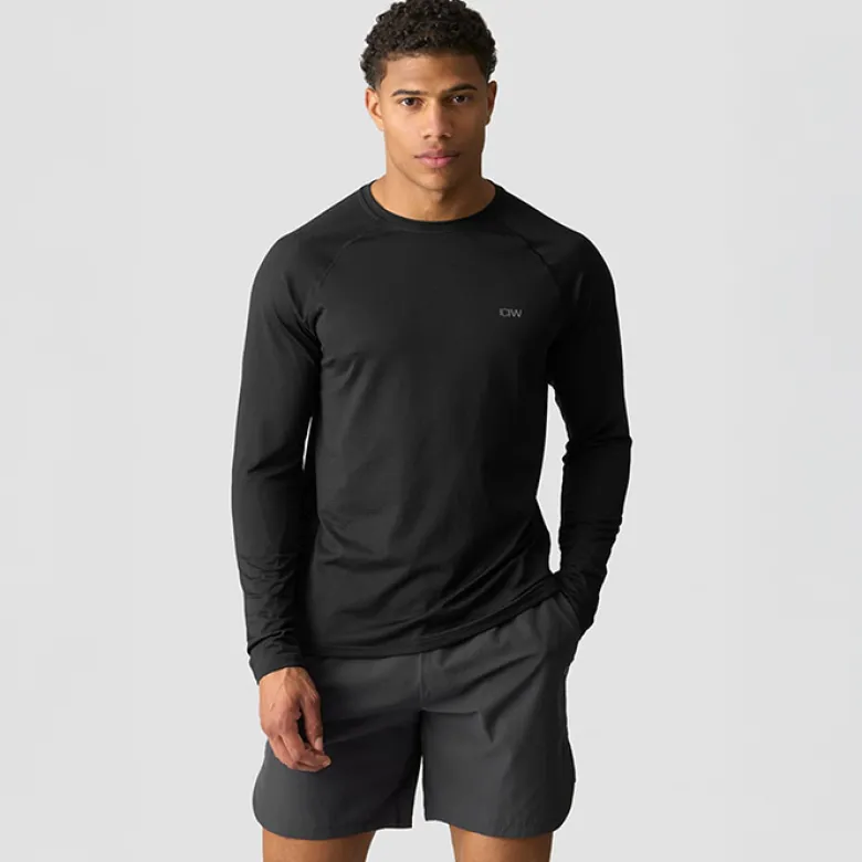 Training Mesh Long Sleeve Men, Black