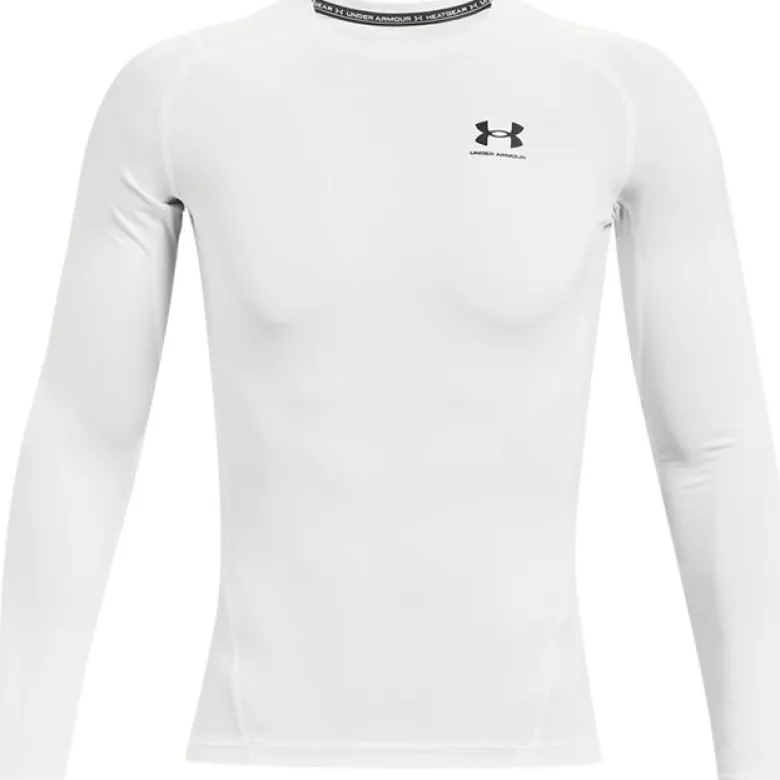 UA HG Armour Comp LS, White