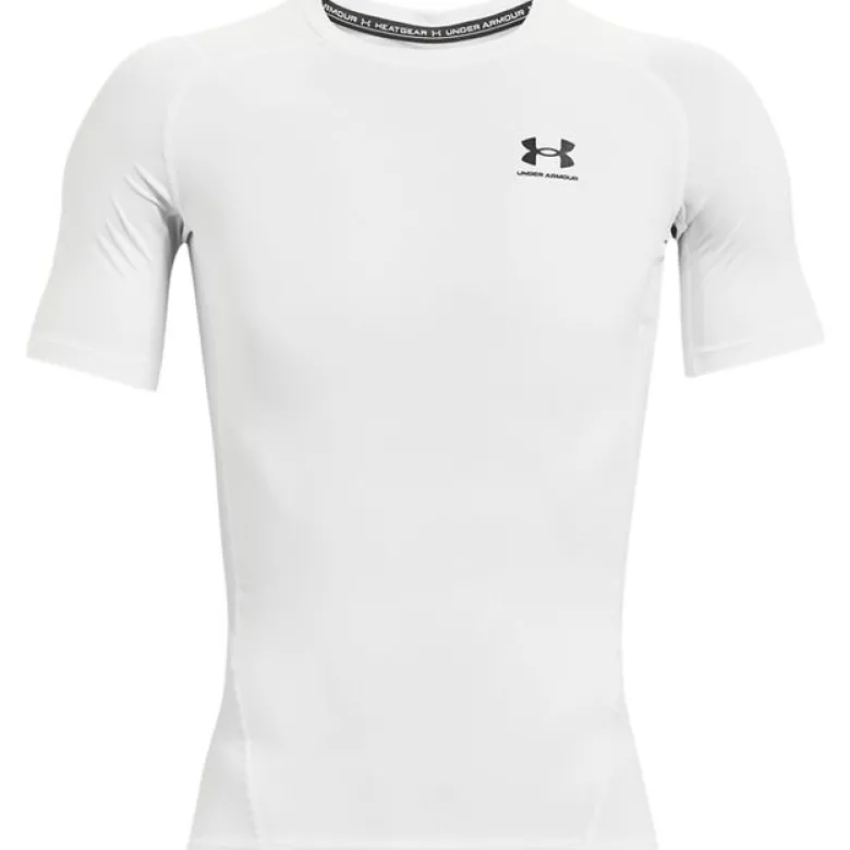 UA HG Armour Comp SS, White