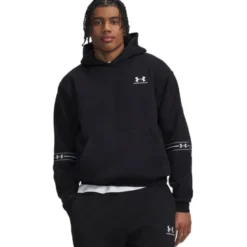 UA Icon Flc Taped Hoodie Black