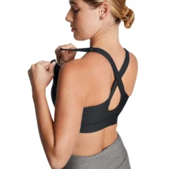 UA Infinity High Zip 2.0 Bra, Black