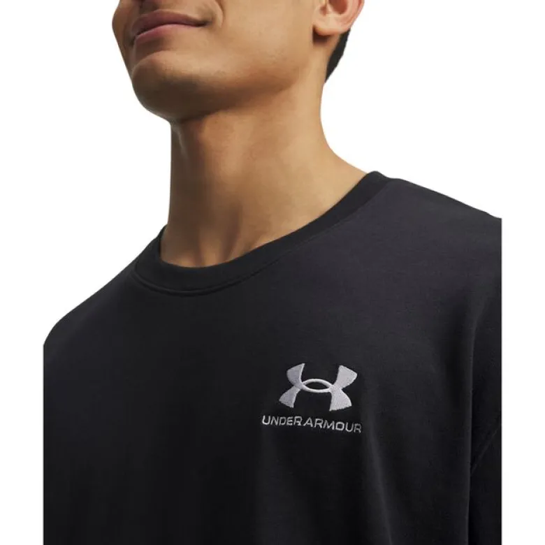UA M Logo EMB Heavyweight SS Black