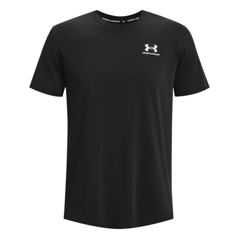 UA M Logo EMB Heavyweight SS Black