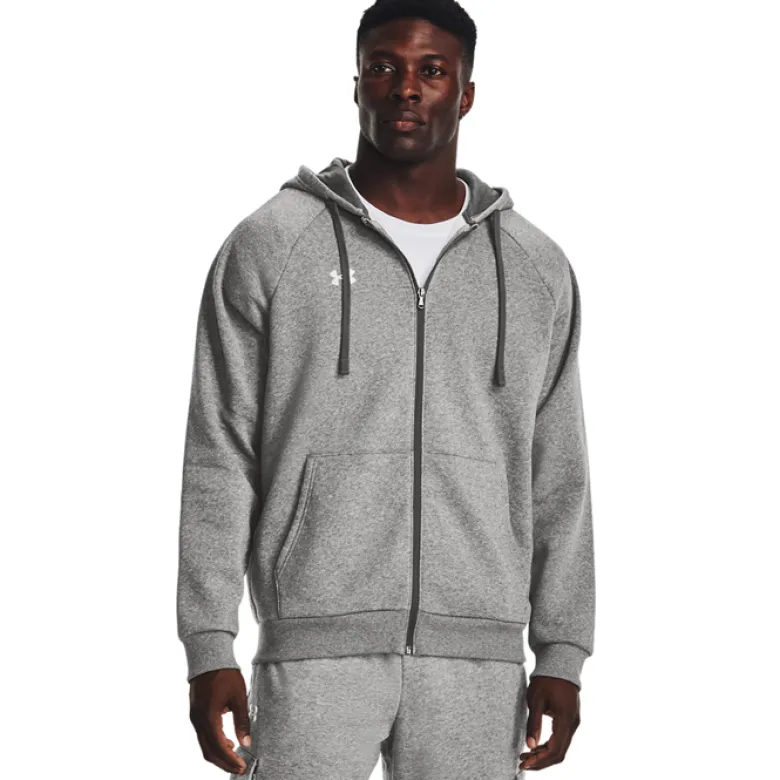 UA Rival Fleece FZ Castlerock Light Heather