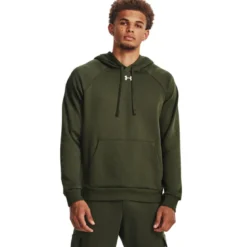 UA Rival Fleece Hoodie Marine OD Green