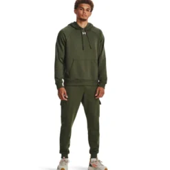 UA Rival Fleece Hoodie Marine OD Green