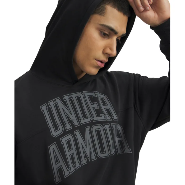 UA Rival LW Graphic Hoodie, Black