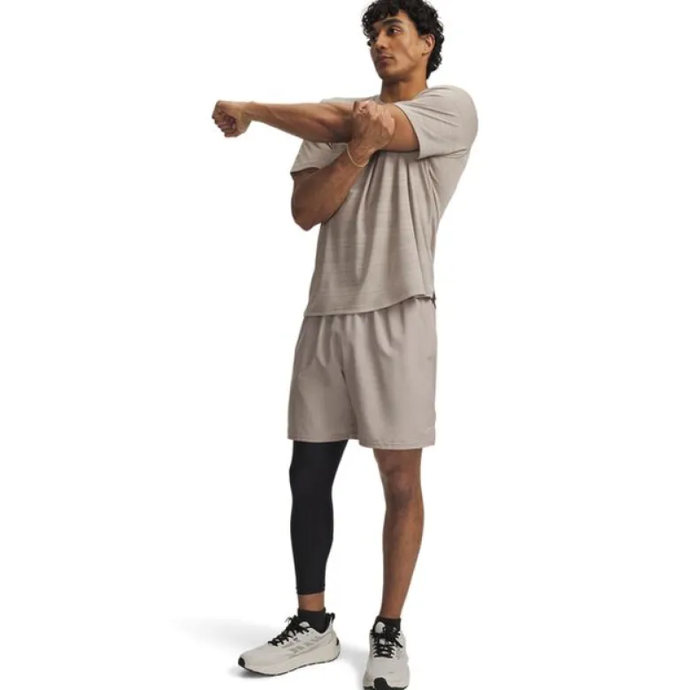 UA Tech Woven Wordmark Short Timberwolf Taupe