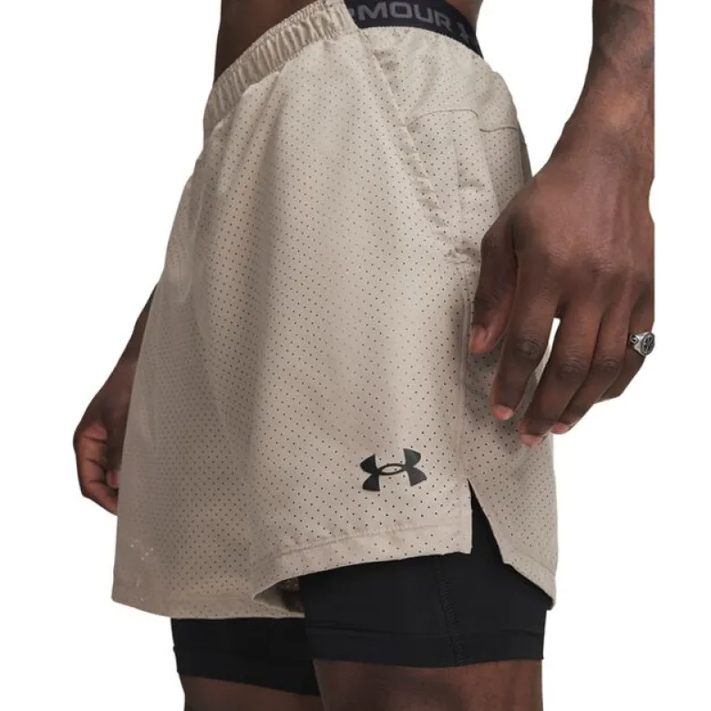 UA Vanish Wven Short 2.0 2n1 Timberwolf Taupe