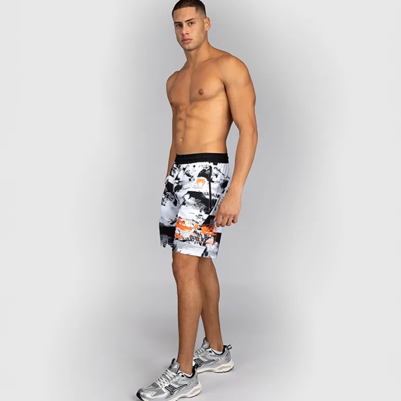 UFC Zenith by Venum Fight Week Training Shorts Black/White/Orange