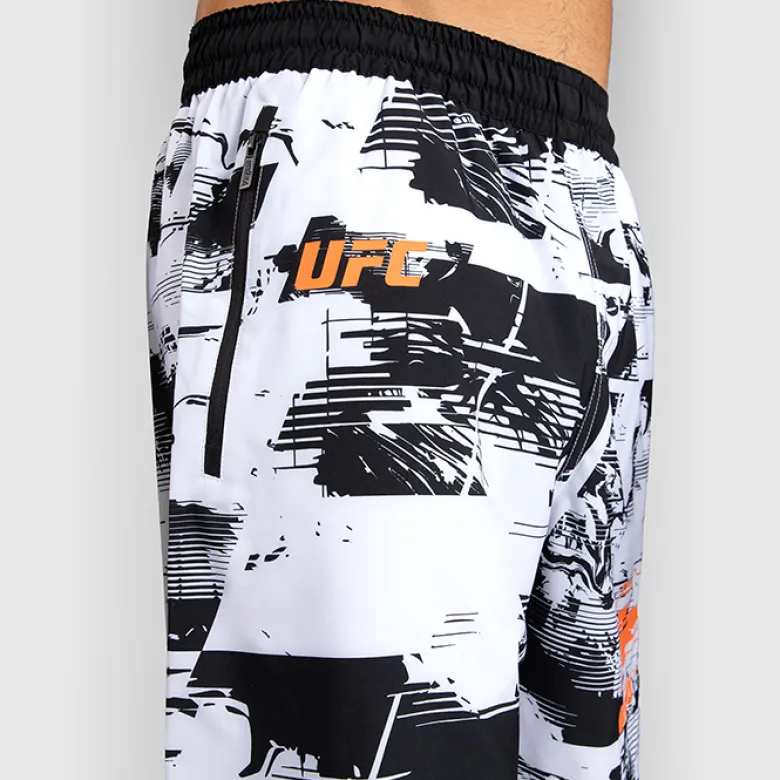 UFC Zenith by Venum Fight Week Training Shorts Black/White/Orange