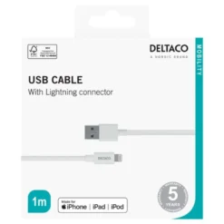 USB-A Lightning-Kabel 1 m, Vit