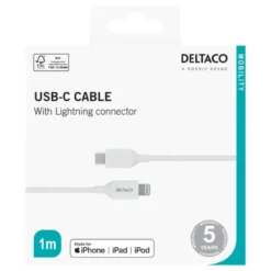 USB-C Lightning-Kabel 1 m, Vit
