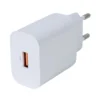 USB-Väggladdare 1x USB-A Snabbladdning 18W, Vit
