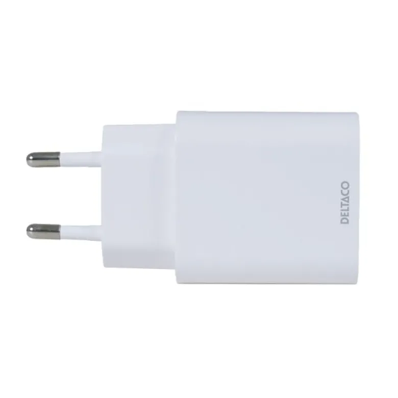 USB-Väggladdare 1x USB-A Snabbladdning 18W, Vit
