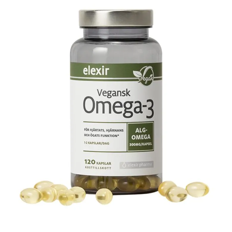 Vegansk Omega-3 120 kapsler