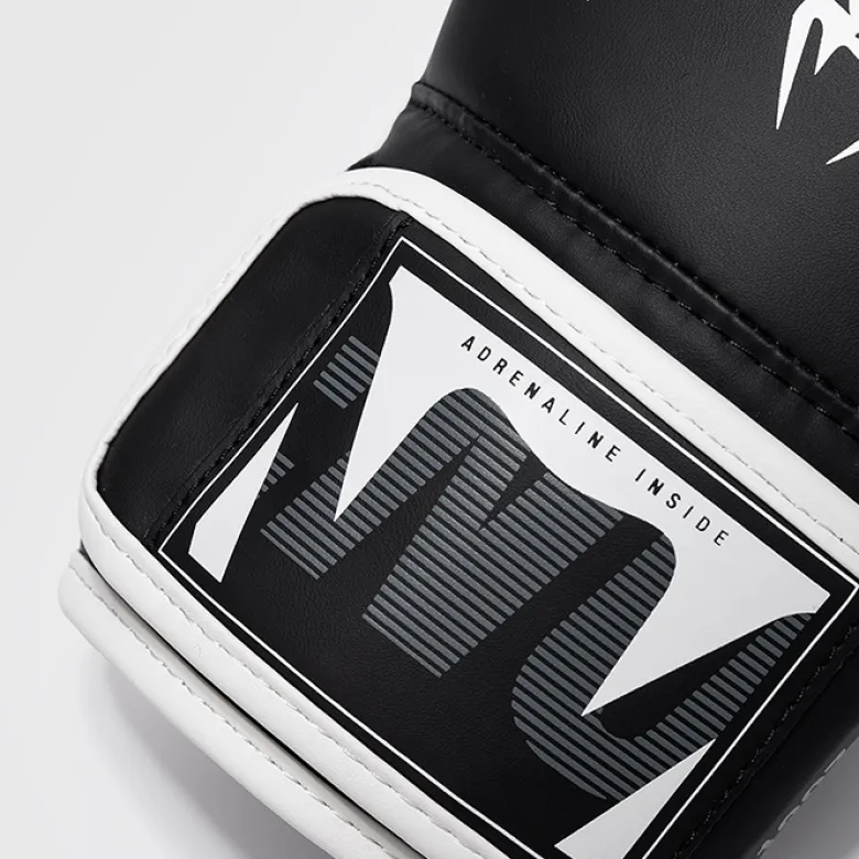 Venum Adrenaline Boxing Gloves Black/Silver Grey, 10oz