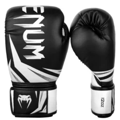Venum Challenger 3.0 Boxing Gloves - Black/White, 12oz