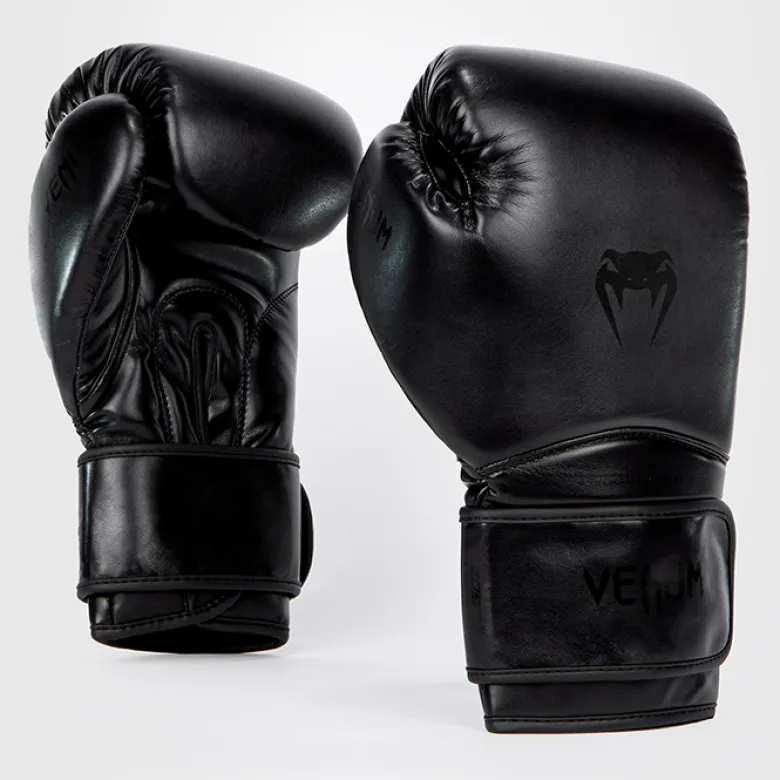 Venum Contender 1.5 Boxing Gloves, Black/Black, 10oz
