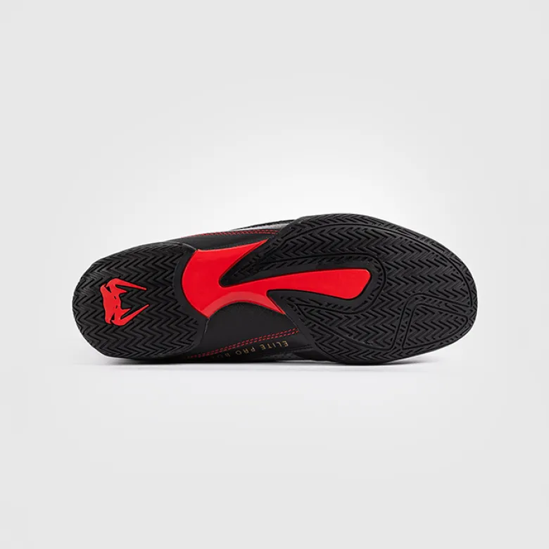 Venum Elite Boxing Shoes Storm Grey/Gold Logo