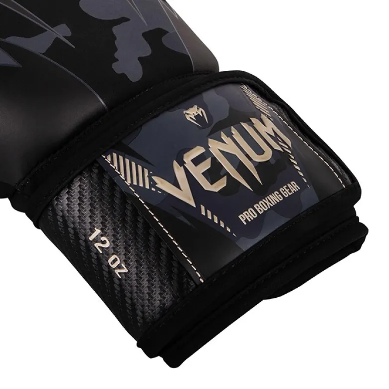 Venum Impact Boxing Gloves, Dark Camo/Sand, 10 oz