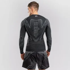 Venum Midnight Fury Long Sleeve Rashguard Black/Grey/Silver