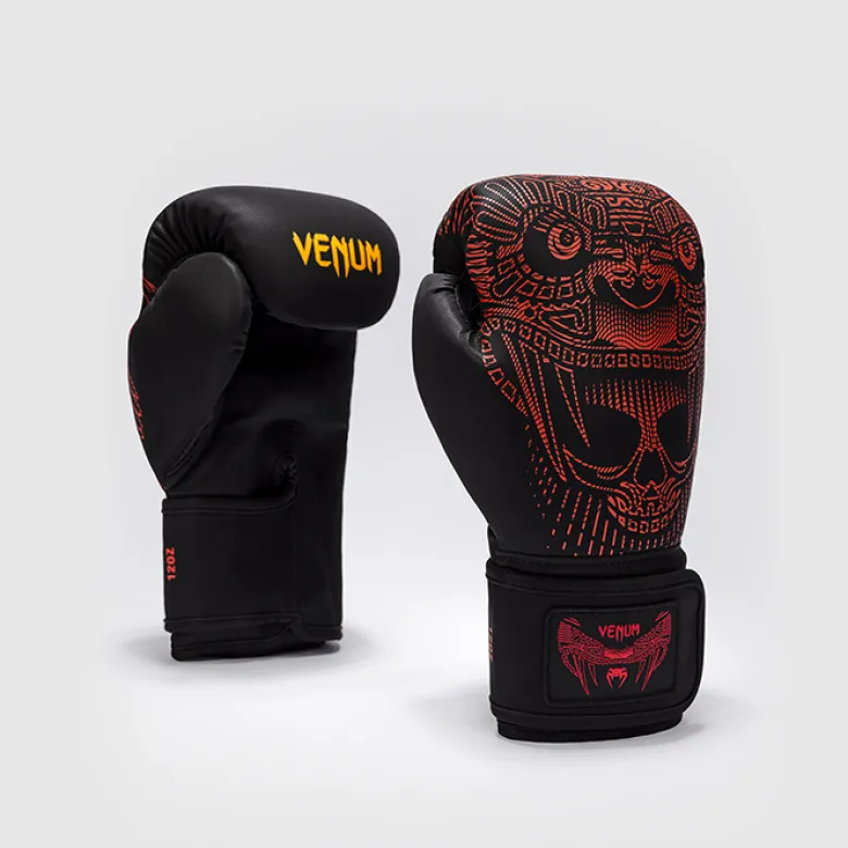 Venum Quetzal Fury Boxing Gloves Black/Fury Red/Tangerine, 10oz