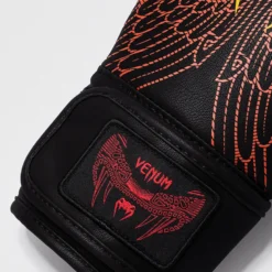 Venum Quetzal Fury Boxing Gloves Black/Fury Red/Tangerine, 10oz