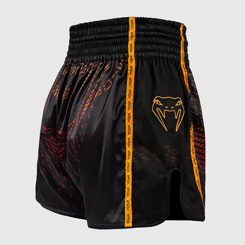 Venum Quetzal Fury Muay Thai Shorts Black/Fury Red/Tangerine