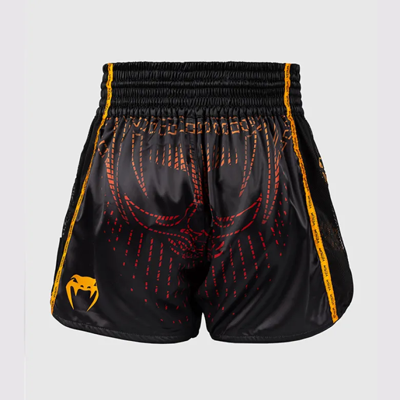 Venum Quetzal Fury Muay Thai Shorts Black/Fury Red/Tangerine