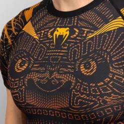 Venum Quetzal Fury Rashguards Shortsleeve Black/Fury Red/Tangerine
