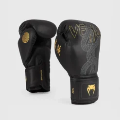 Venum Serpenti Boxing Gloves Black/Silver/Gold, 10oz