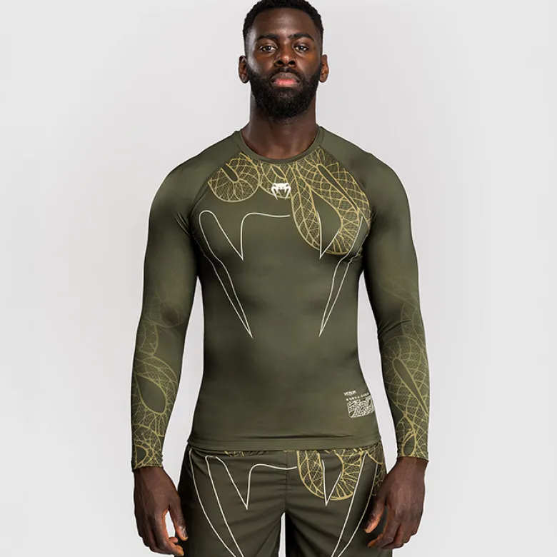 Venum Serpenti Rashguards Long Sleeves Kaki/Bronze/Ivory