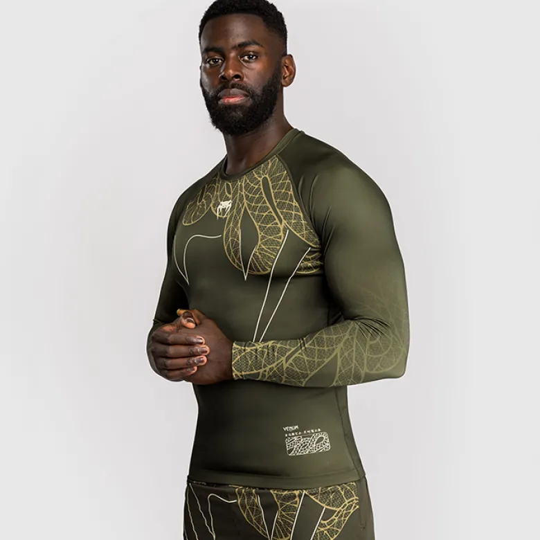 Venum Serpenti Rashguards Long Sleeves Kaki/Bronze/Ivory