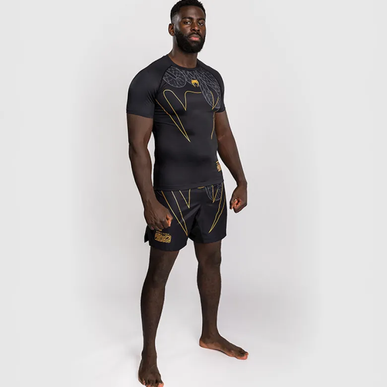 Venum Serpenti Rashguards Short Sleeves Black/Silver/Gold
