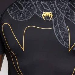 Venum Serpenti Rashguards Short Sleeves Black/Silver/Gold