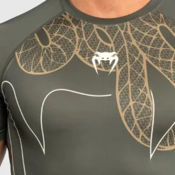 Venum Serpenti Rashguards Short Sleeves Kaki/Bronze/Ivory