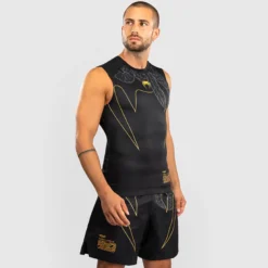 Venum Serpenti Rashguards Sleeveless Black/Silver/Gold