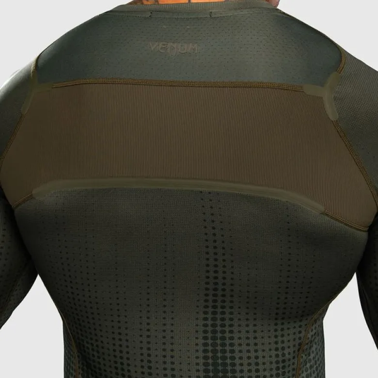 Venum Stealth Long Sleeve Rashguard Khaki/Dark Green
