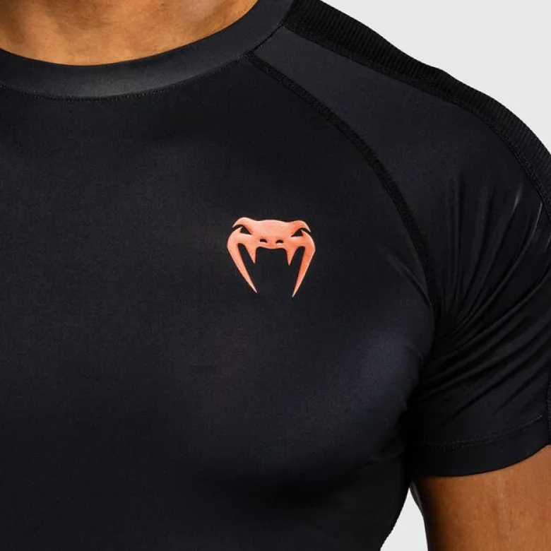 Venum Thunder Dragon Short Sleeves Rashguards Black/Grey/Copper