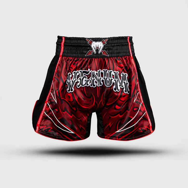 Venum Wolf Atak Muay Thai Shorts Black/Red