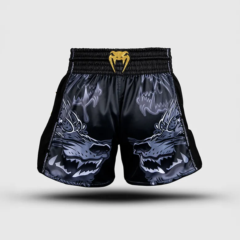 Venum Wolf Atak Muay Thai Shorts Black/Grey