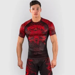 Venum Wolf Atak Short Sleeves Rashguards Black/Red