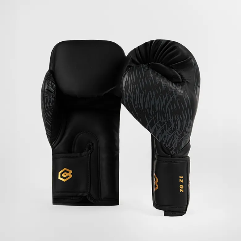 Venum X CHIMAEV Wild Borz Boxing Gloves Black/Gold, 10oz