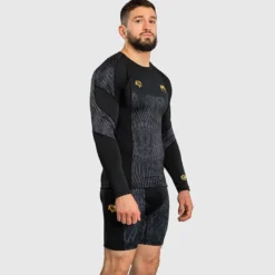 Venum X CHIMAEV Wild Borz Rashguards Long Sleeves Black/Grey