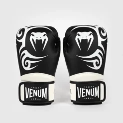 Venum X Mike Tyson Pro Boxing Gloves with velcro Black/White, 10oz