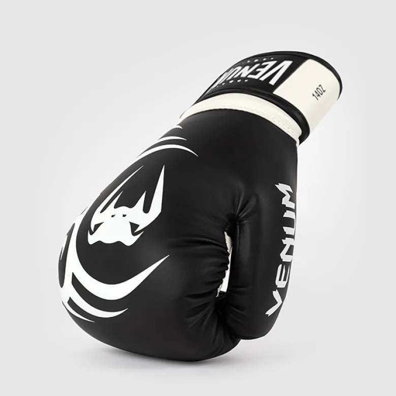 Venum X Mike Tyson Pro Boxing Gloves with velcro Black/White, 10oz