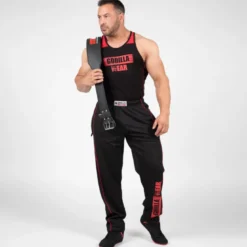 Wallace Mesh Pants, Black/Red