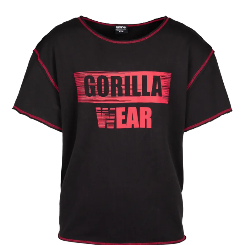 Wallace Workout Top, Black/Red